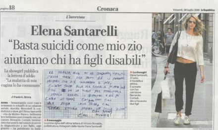 L’intervista ad Elena Santarelli (La Repubblica, 26, Luglio 2019)